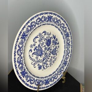 Vintage Blue and White 10” plate